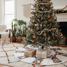 God Jul Donkey, anpassningsbar Julgransmatta Borstad Polyester