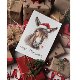 God Jul Donkey, anpassningsbar Julkort
