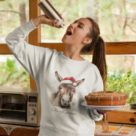 God Jul Donkey, anpassningsbar T Shirt