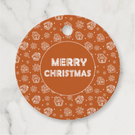 God jul Doodle Gingertea House Favor Tag Gåvor Etiketter