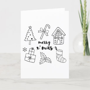 God jul Doodle Inslag Firande Helgkort