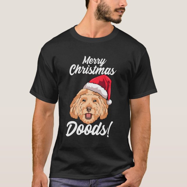 God jul Doods Funny Goldendoodle Mamma Pappa D T Shirt (Framsida)