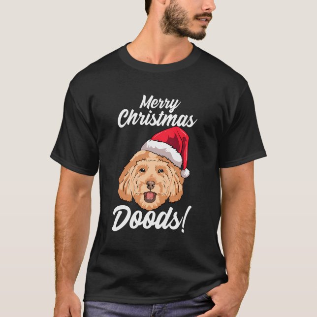 God jul Doods Funny Goldendoodle Mamma Pappa D T Shirt (Framsida)