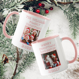 God jul Dotter Photo Rosa & White Mugg