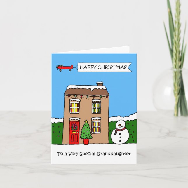 God Jul Dotterdotter Festiva Hus Helgkort (Framsida)