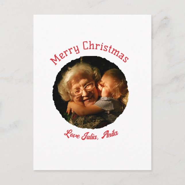 God jul dotterdotters fotocirkel vykort (Framsida)