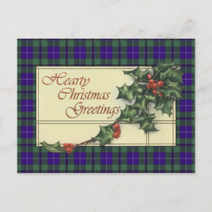 God jul, Douglas tartan Helg Vykort