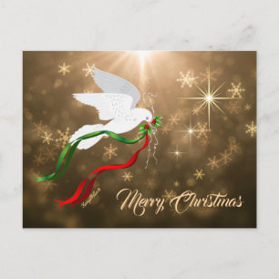 God jul Dove Vykort