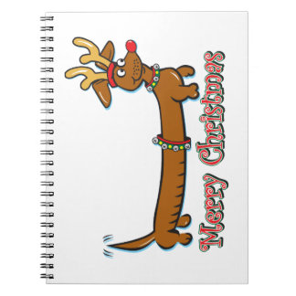 God jul Doxie Anteckningsbok Med Spiral