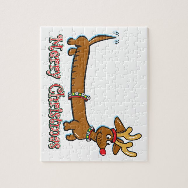God jul Doxie Pussel (Vertikal)