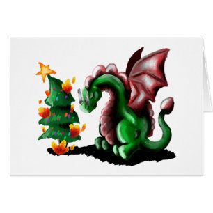God jul Dragon Hälsningskort