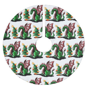 God jul Dragon Julgransmatta Borstad Polyester