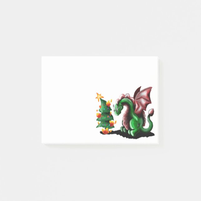 God jul Dragon Post-it Block (Framsida)