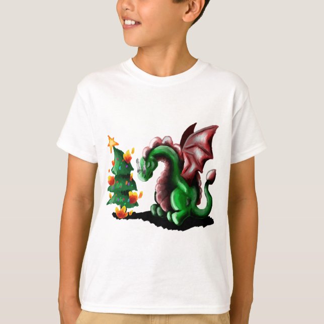 God jul Dragon T Shirt (Framsida)