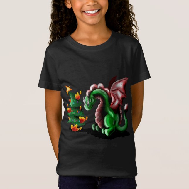 God jul Dragon T Shirt (Framsida)