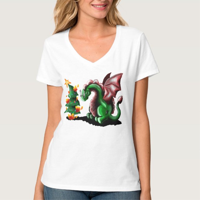 God jul Dragon T Shirt (Framsida)