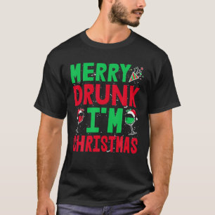 God jul, Drunk I jul Vin Santa Hat T Shirt