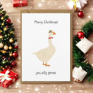 God jul Du Fånig Goose Julkort