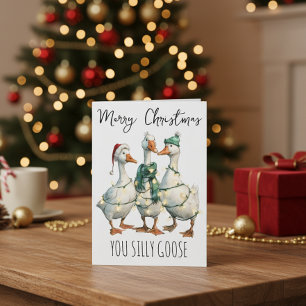 God jul Du Fånig Goose Kort