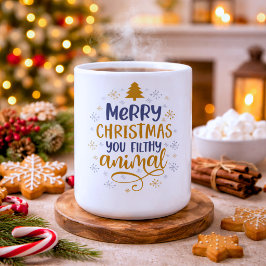 God Jul Du Smutsiga Djur Kaffemugg