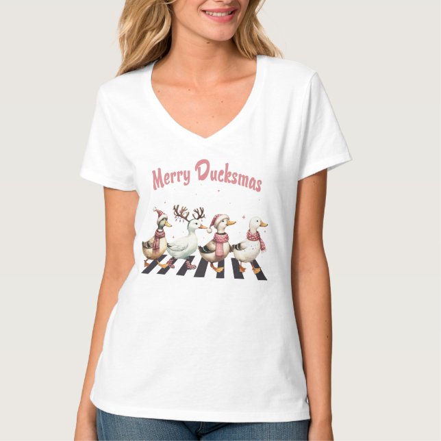 God jul - Ducksmas Women Tshirt T Shirt (Framsida)