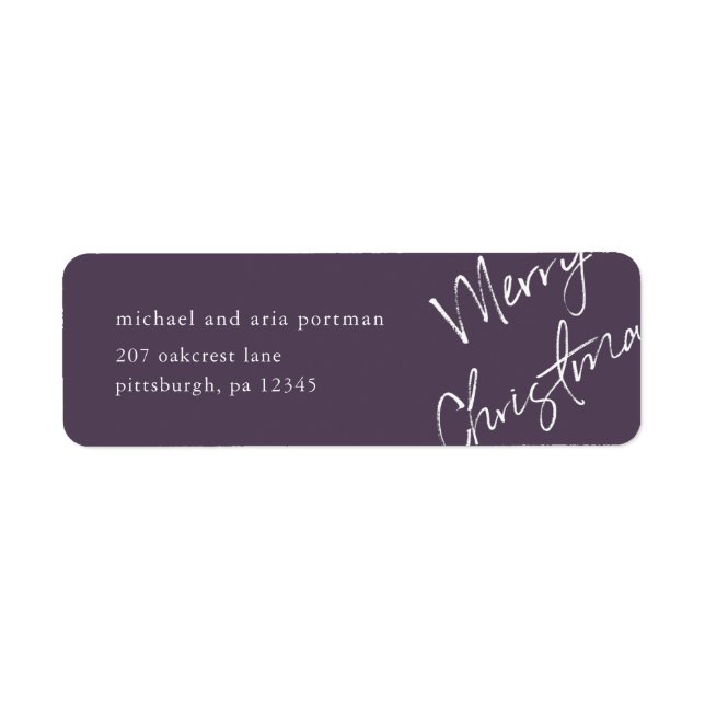 God jul e-poststämpel returadress etikett (Framsidan)