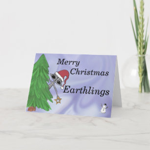 God jul Earthlings Alien Helgkort