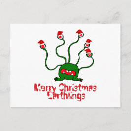God jul Earthlings Helg Vykort