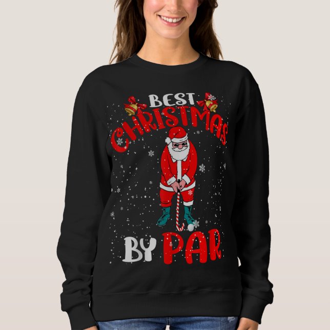 God jul efter Par Funny Jultomten Golf P T Shirt (Framsida)
