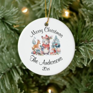 God jul eget namn År keramiskt ornament