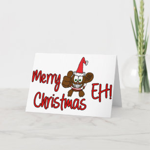 God jul Eh! Bäverhälsningkort Helgkort