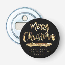 God jul Elegant Black och Guld Flasköppnare