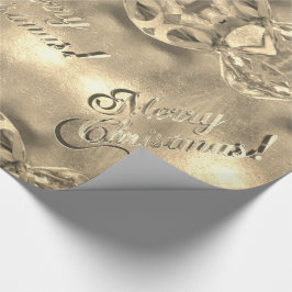 God jul Elegant Faux Gold Foil Script-Chic Presentpapper