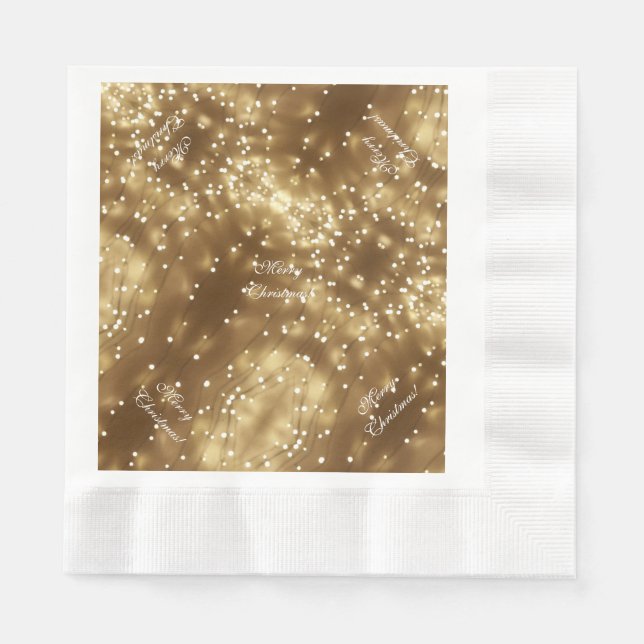 God jul Elegant Festive String of Ljus Pappersservett (Framsidan)