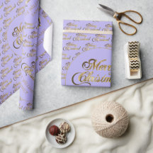 God jul Elegant Guld Script Lilac Lila