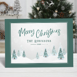 God jul Elegant Land Winter Art Scene Julkort