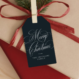 God jul elegant marinblå högtid presentetikett