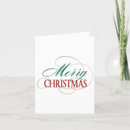 God jul Elegant Modern Helgdag Script Helgkort