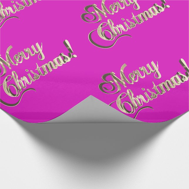 God jul Elegant Modern Rosa och Guld Presentpapper (Hörn)