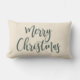 God Jul Elegant Modernt Skript Grönt Lumbarkudde