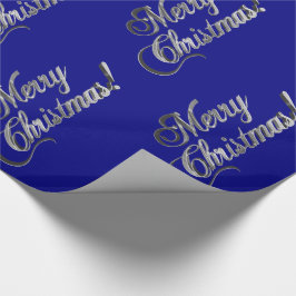 God jul Elegant Navy Blue och Silver Grått Presentpapper