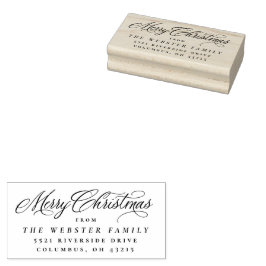God jul elegant returadress stämpel