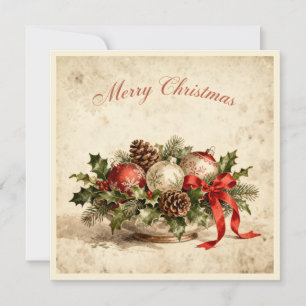 God jul-Elegant Rustic Simple Typography Julkort