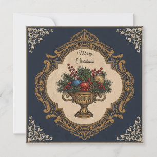 God jul-Elegant Rustic Simple Typography Julkort