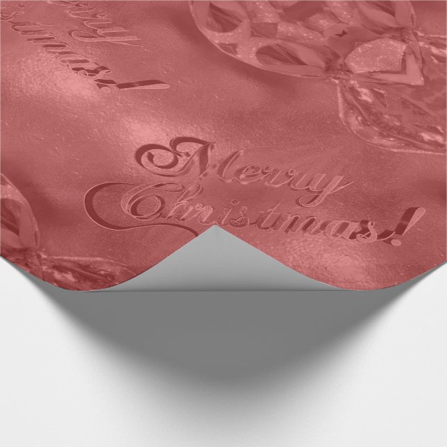 God jul Elegant Script Burgundy Red Presentpapper (Hörn)