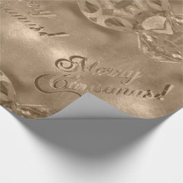 God jul Elegant Script Copper Brown Presentpapper