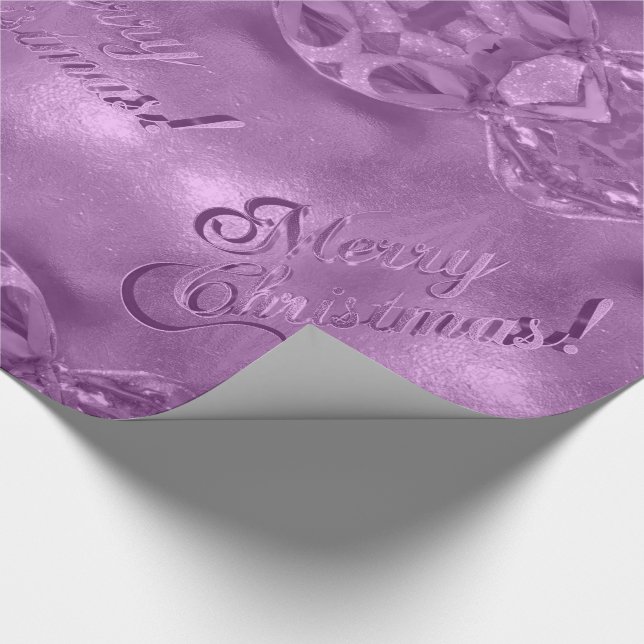 God jul Elegant Script Modern Rosa Presentpapper (Hörn)