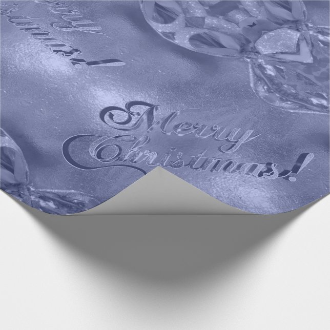 God jul Elegant Silver Blue Presentpapper (Hörn)