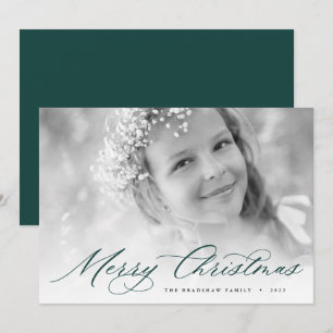 God Jul   Elegant Skriptfoto Julkort