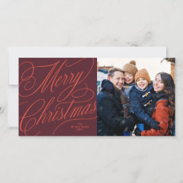 God jul elegant skrivstil klassisk foto julkort